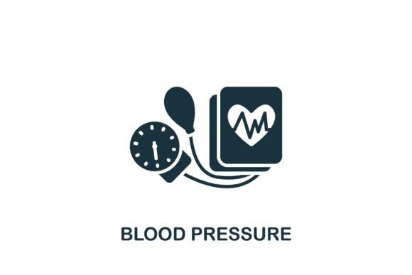 Blood Pressure Icon Graphics and Icons for Editorial Design