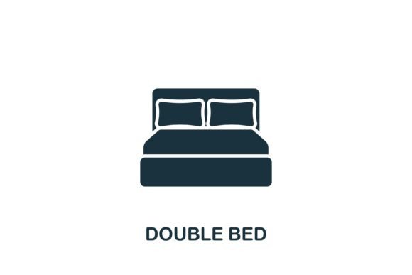 Double Bed Icon Graphics for Modern Icons