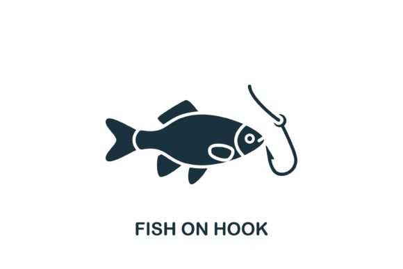 Fish on Hook Icon Graphics and Icons Review