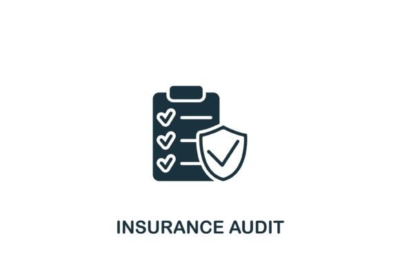 Insurance Audit Icon Graphics and Icons for Editorial Design