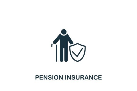 Pension Insurance Icon Review for Embroidery