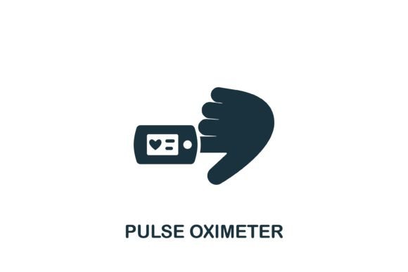 Pulse Oximeter Icon Graphics for Modern Health Design