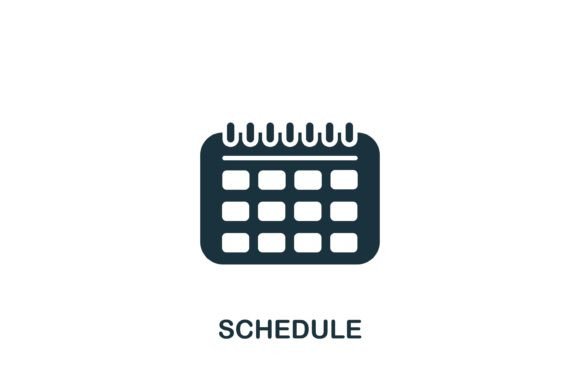 Schedule Icon Graphics and Icons Review