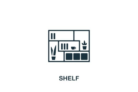 Shelf Icon Graphics and Icons for Editorial Publishing